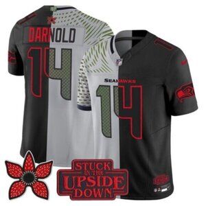 Mens Youths Size Select Sam Darnold Vapor Stitched Jersey Black Gray